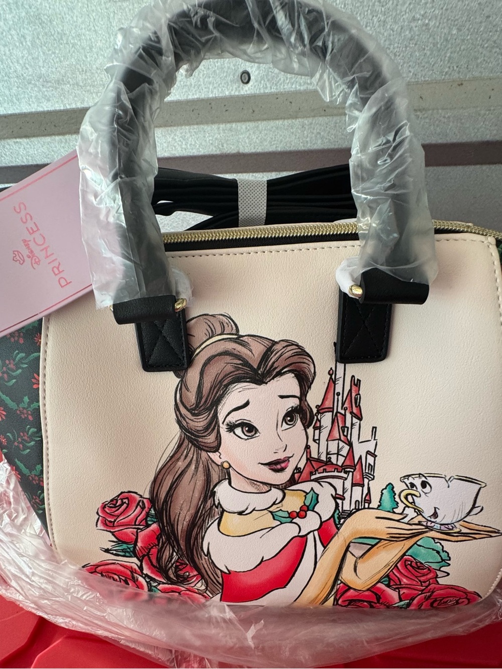 Loungefly Belle & Tea Cup Christmas satchel